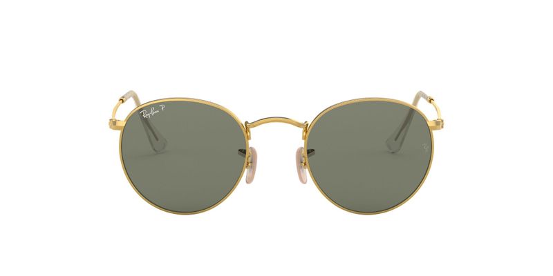 Ray-Ban Round Metal Classic - Polished Shiny Gold/Black Polarized