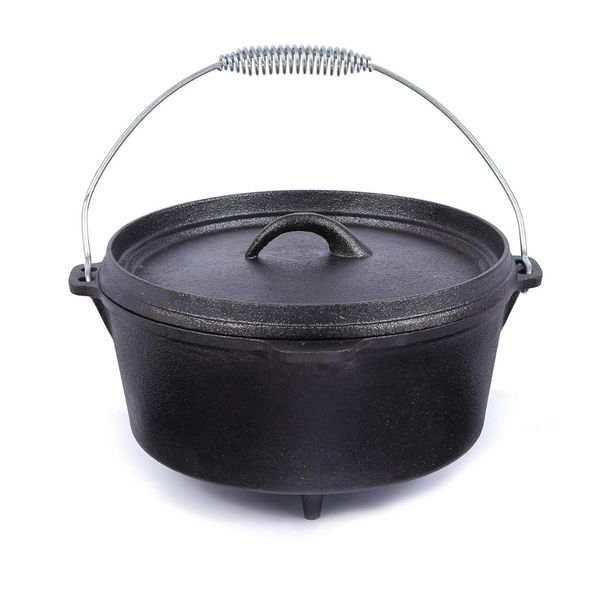 Cast Iron Dutch Oven Bread Pot 24.5cm - Black