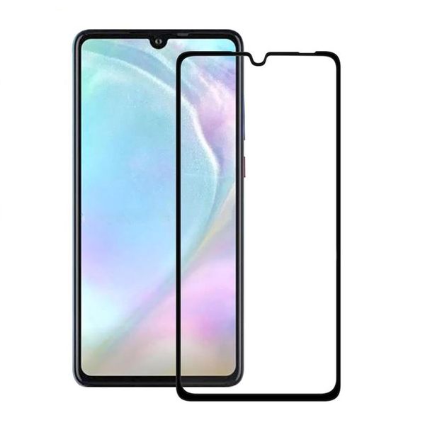 Full Cover Glass Screen Protector Compatible with Huawei P30 Lite Black