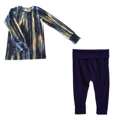 Baby/Toddler/Kids Pajamas - Foldover Cuffs - Navy &amp; Navy Stripes