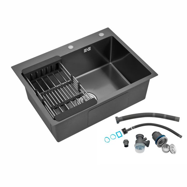 IFEEL Dark gray single-bowl undermount sink TS6045DG