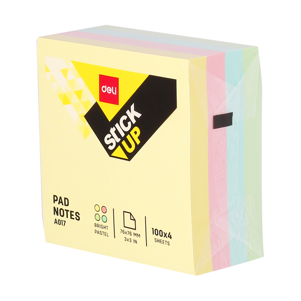 Sticky Notes 76x76 Pastel cube (400 Sheets)
