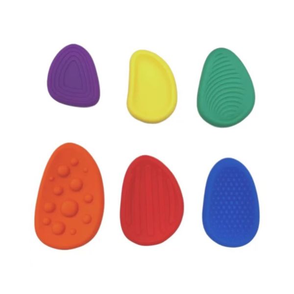 Silicone Sensory Stone Stress Relief Toy Soft Silicone Textured Worry Stone