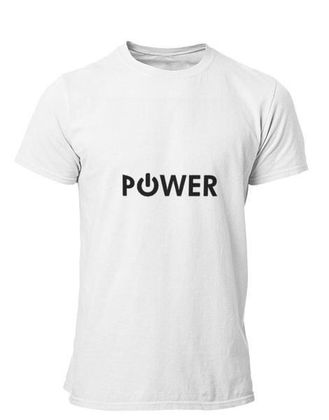 PepperSt Mens White T-Shirt - Power