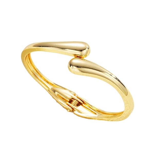 Gold Bangle Bracelet for Women Teens | Chunky Adjustable Twist Cuff, Gifts