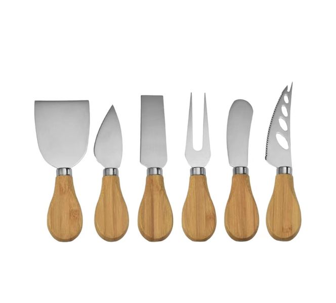 6 Piece - Premium Cheese Knives Set - Parawood Handle
