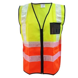 Dromex Two Tone Lime/Orange Reflective Vest
