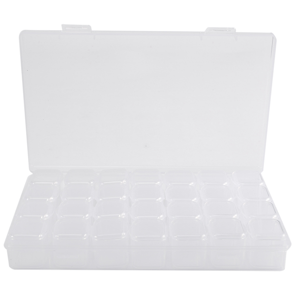 DIY Tools Kit, Embroidery Box with 28 Slots for Art