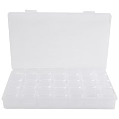 DIY Diamond Painting Tools Kit, Embroidery Box with 28 Slots for Art
