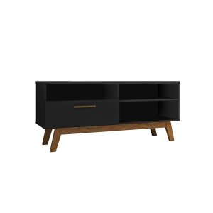 Linx Rack Paladio 1.4 Entertainment TV Stand - Black &amp; Brown