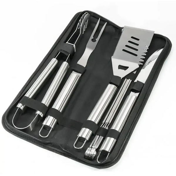 8PCS Stainless Steel BBQ Tools Set Camping Outdoor Cooking Tools