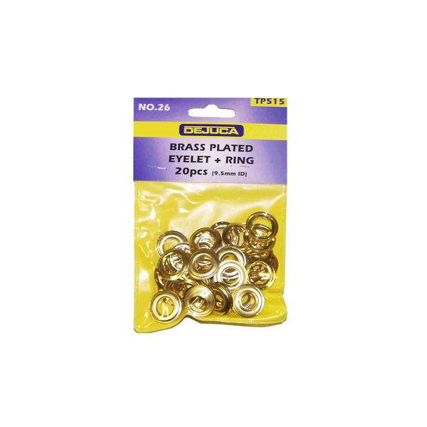Dejuca - Eyelets - Bp - No.26 - 9.5mm - Id - 20/Packet - 6 Pack