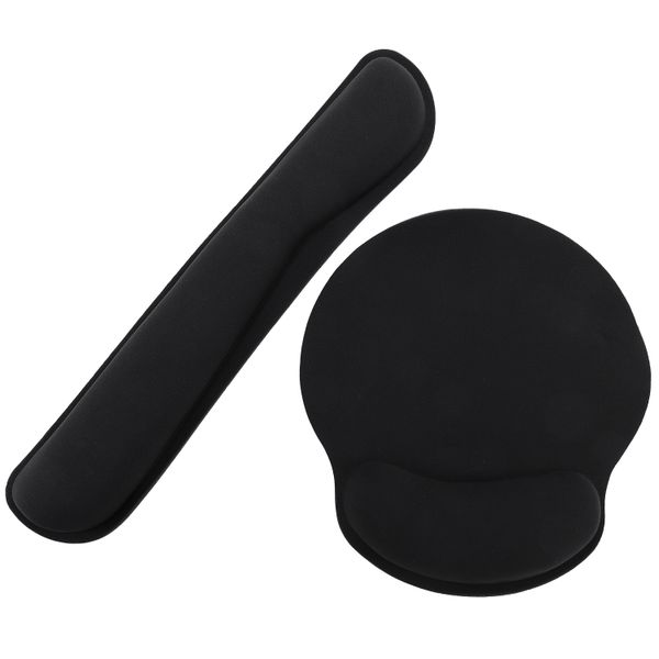 Mouse Mat Gel Gaming Keyboard and Mouse Wrist Rest Mat - Black