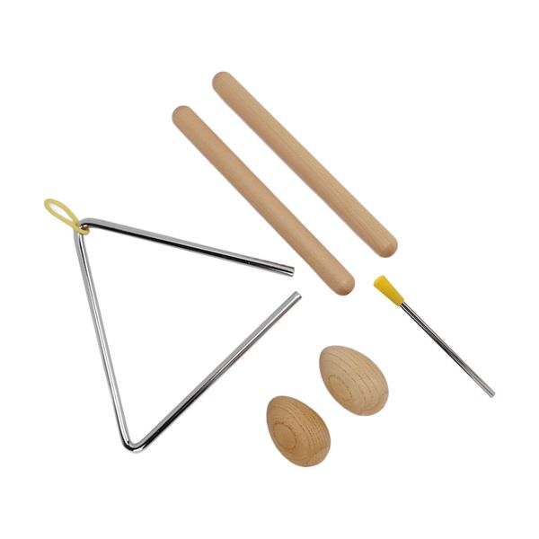 Wood Triangle Percussion Toy for Kids Early Learning