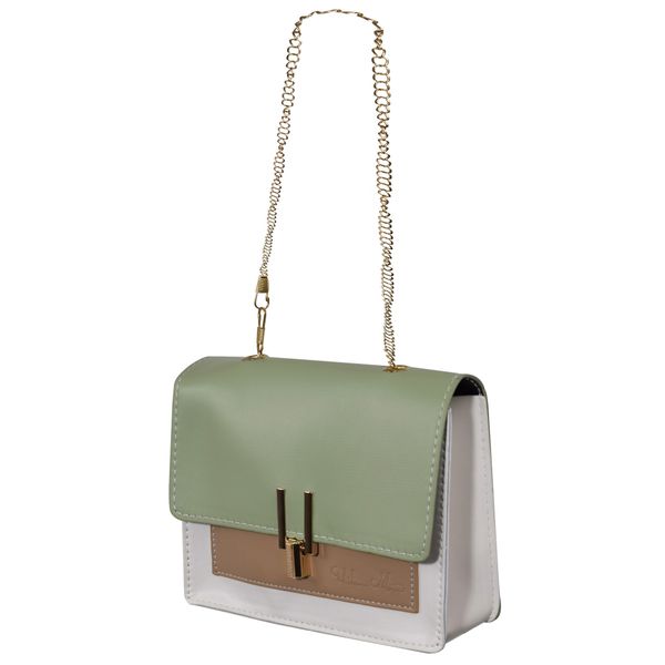 Urban Muse Chic Messenger Crossbody - White,Nude,Sage Green