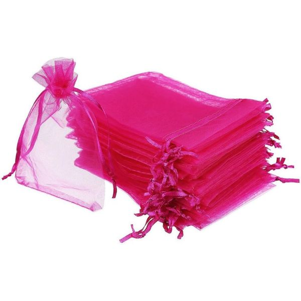 100Pcs 13x18cm Gift Bags Drawstring Organza Jewelry Pouches