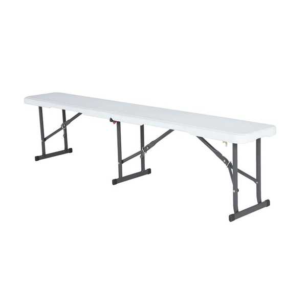 Folding Camp Bench (180cm) - White