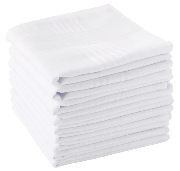 Cotton Men's Handkerchiefs | White Hankies for Gentlemen