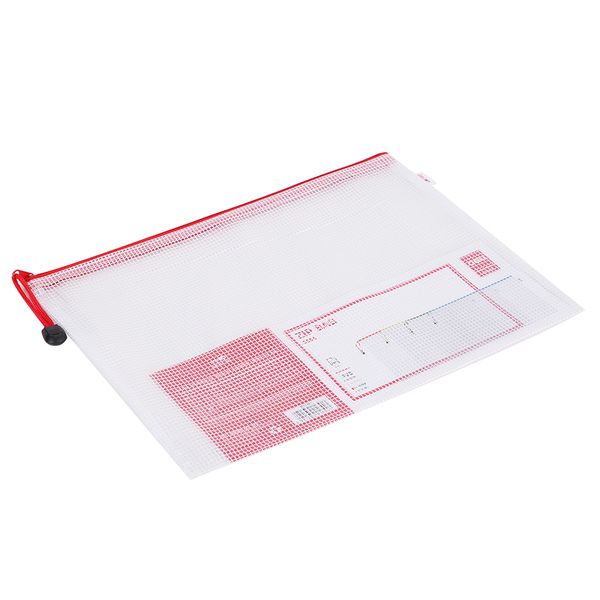 Deli Classic PVC A4 Zip Bag with Metal Zipper (Pack of 10 in various color)