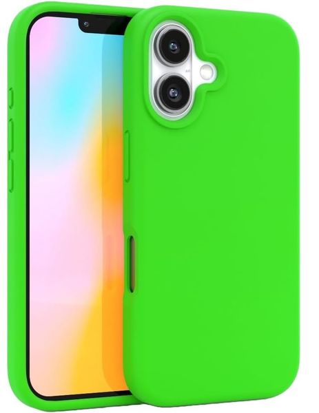 Silicone Case Compatible With IPhone 16 Plus-Bright Green