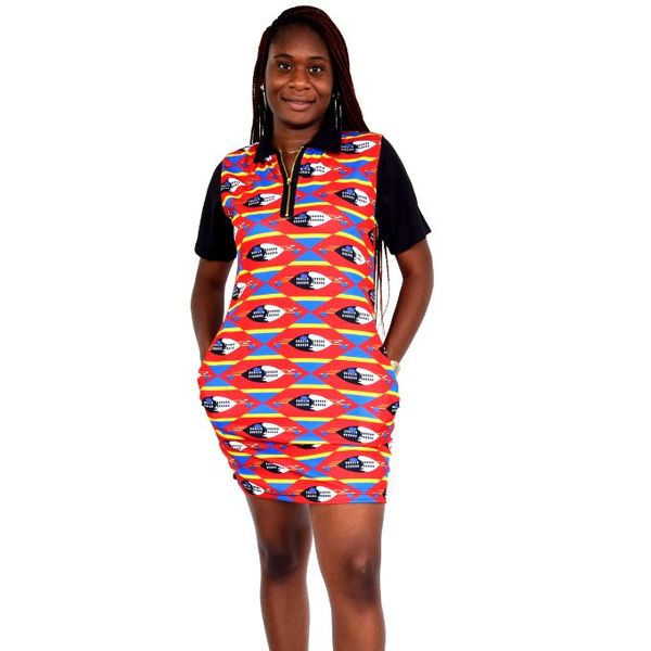 Red Swati Golfer Dress