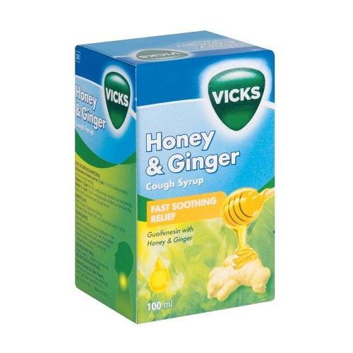 Vicks Honey &amp; Ginger Cough Syrup - 100ml