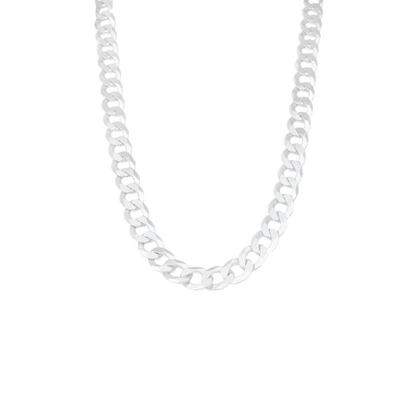 10mm X 60cm Curb Link Silver Chain