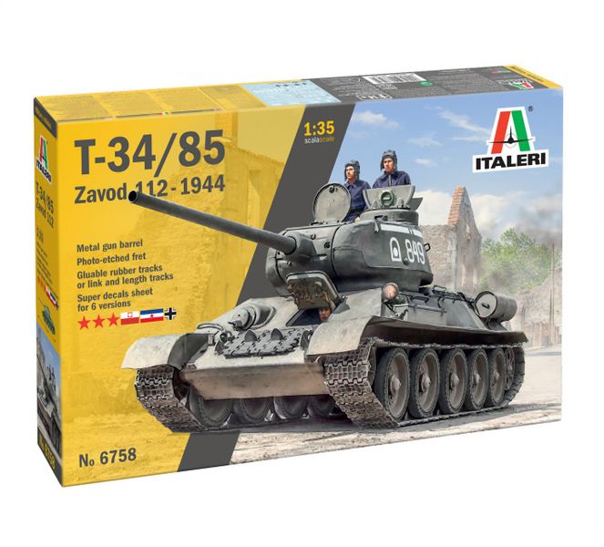 Italeri 1/35 T34/85 Zavod 112-1944 Plastic Model Kit
