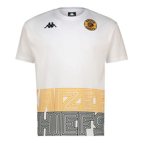 Kappa Men's Kaizer Chiefs Comfort Fit T-Shirt - White