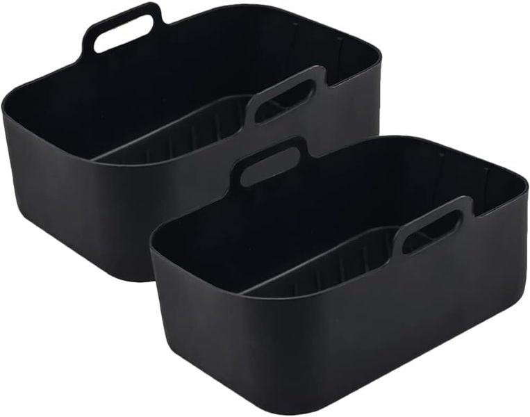 2 Piece Air Fryer Pad Silicone Baking Tray Liners for Air Fryer Basket