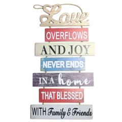ZY-1958-L Wooden Wall Hang Decor - 51cm