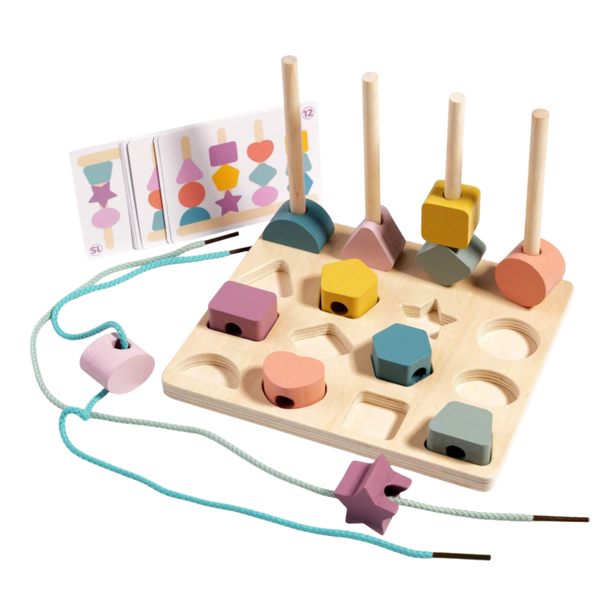 Montessori 3-in-1 Shape &amp; Skill Board