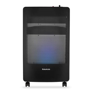 Taurus Heater Blue Flame Gas Steel Black 2Heat Settings 3.8kW