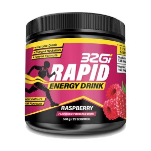 Energy Drink Powder - Raspberry Flavour, Fast Hydration | 32Gi