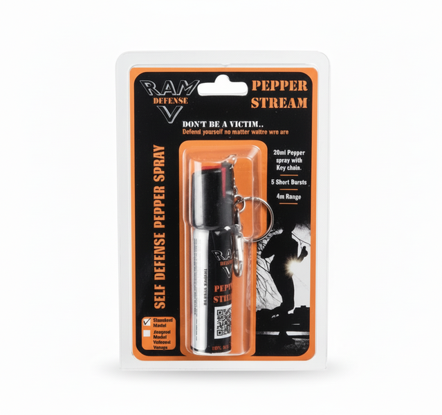 Pepper Spray Keyring with Quick Release - 6 Bursts for Self-Defense