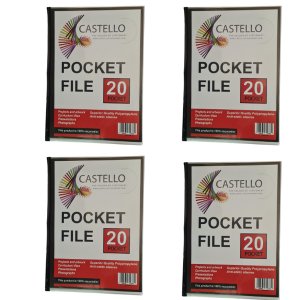 Castello 20 Pocket File - Pack of 4