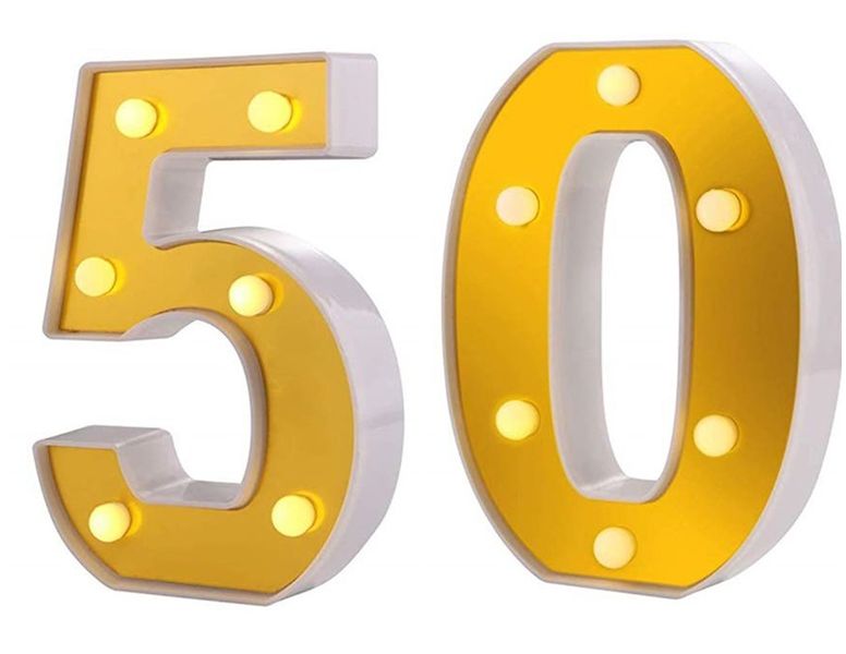 LED Number Tabletop Light -50