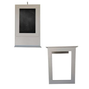 Fold Up Wall Mounted Desk &amp; Blackboard 100x60cm - Desert Taupe