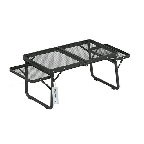 GET UNBOXED Camping Table with Wing Panels Folding Picnic Outdoor Table
