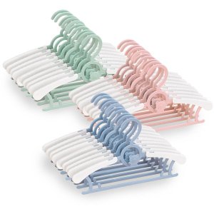 30 Pieces Adjustable and Connectable Baby Hangers, Ultra-Thin and Non-slip