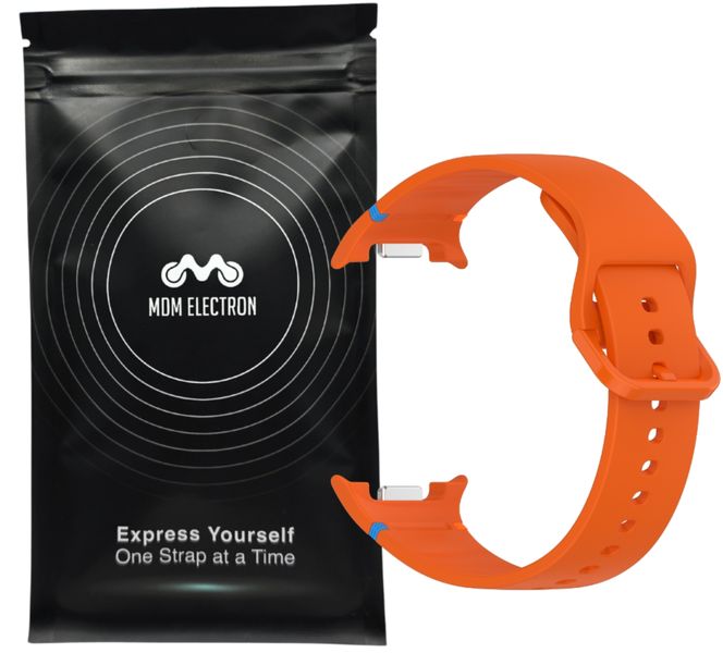 Official Silicone Strap Compatible With Samsung Galaxy Watch 8-Orange