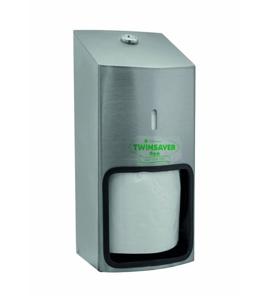 Twinsaver Toilet Roll Holder Stainless Steel 2 Rolls