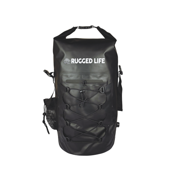 Rugged Life 40L Dry &amp; Compression Bag Backpack - Heavy Duty - Black