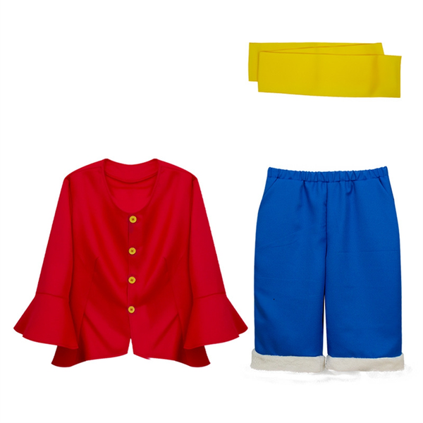 Anime One Piece Luffy Cosplay Costume Cloak Luffy Cosplay Kimono Xxl