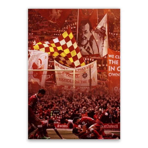 Liverpool players at Anfield Poster - A1