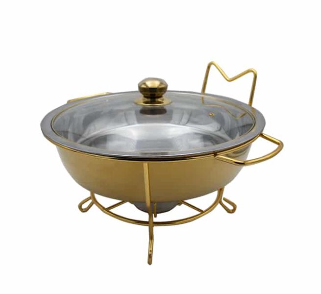 Chafing Dish with Round With Glass Lid Wire Style Frame Chafer - 6L