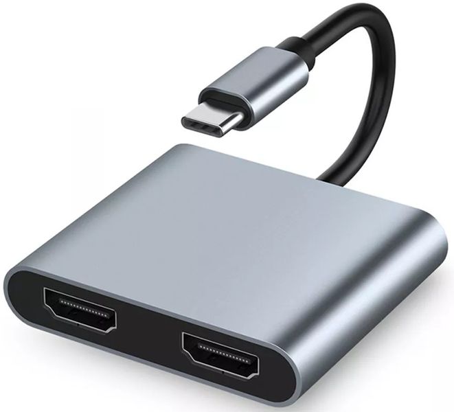 4 in 1 Type-C to Dual HDTV Docking Station Hub