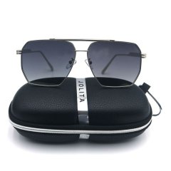 Jolita A714 Polarized Aviator Sunglasses for Men - Silver Metal Frame
