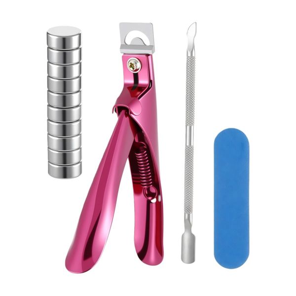 Kingdushi Acrylic Nail Tip Cutter With Magnets, Length Guide
