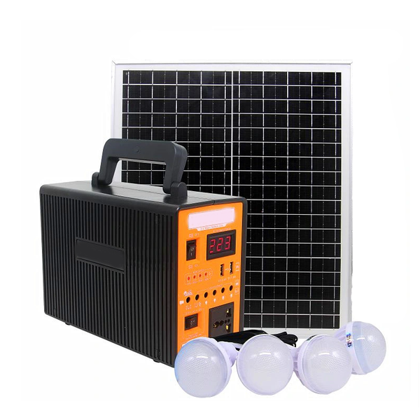 12V Portable Solar Generator System with 60W Solar Panel